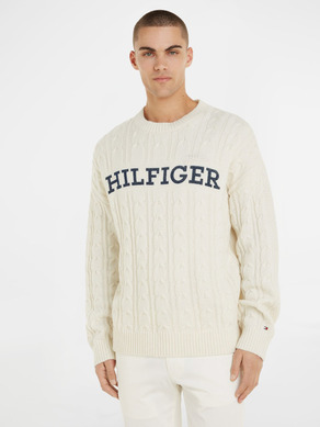 Tommy Hilfiger Cable Monotype Crew Neck Trui